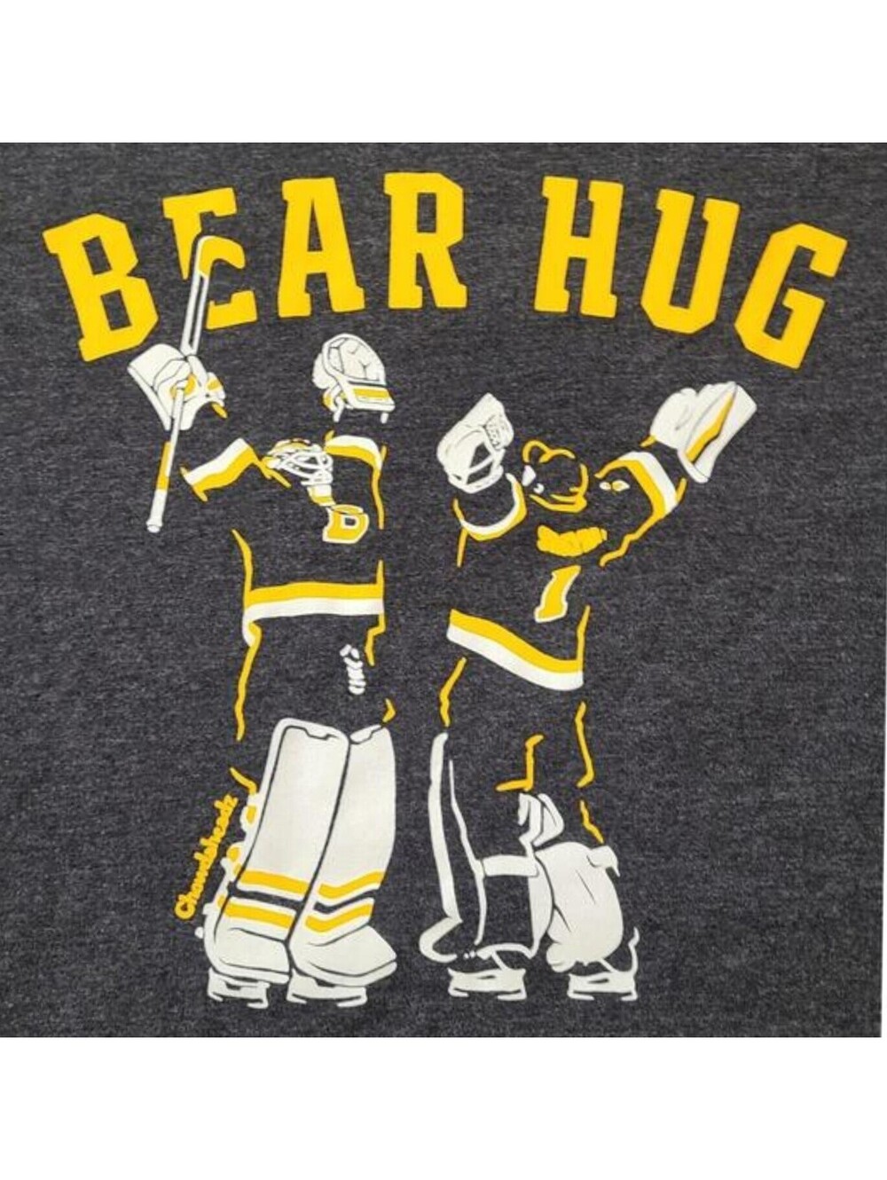 NHL Boston Bruins Bear Hug Shirt Mens Size 4XL Charcoal Chowdaheadz Hockey  Fan